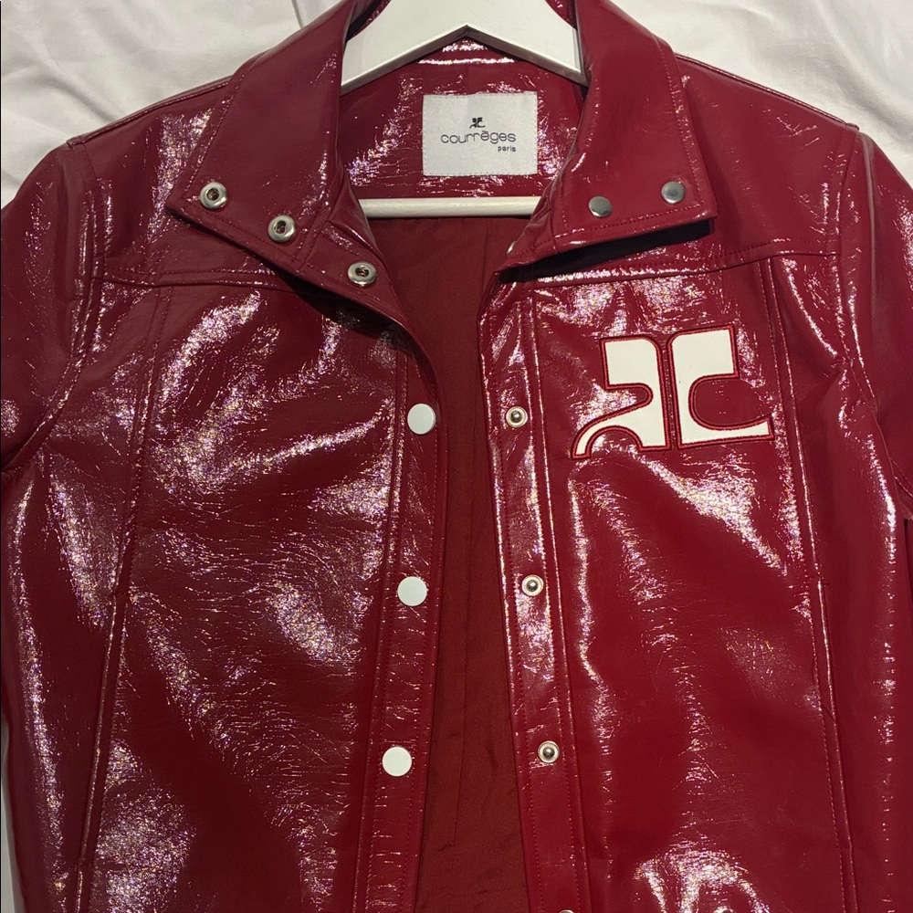 Courrèges Red Vinyl Jacket